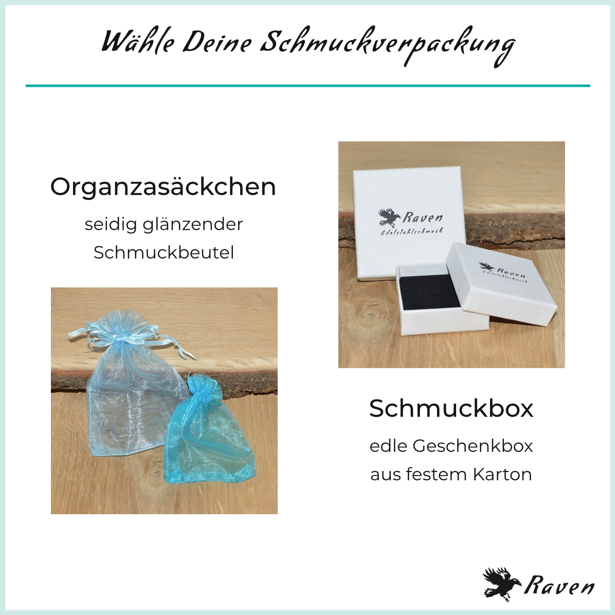 Deine RAVEN Schmuckverpackung - umweltfreundlich & nachhaltig