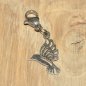 Preview: Charm-Anhänger Kolibri mit Karabiner - komplett aus Edelstahl 304 ♡ wasserfest & allergikerfreundlich ♡ optional mit Glasperle ♡ auch als Schlüsselanhänger mit Schlüsselring erhältlich