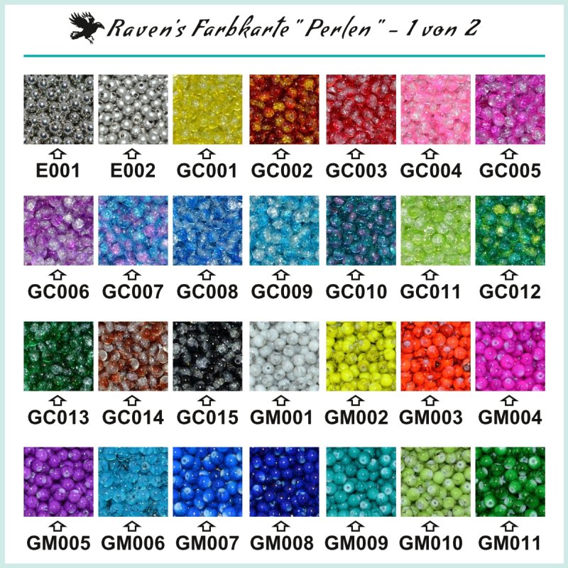 Wähle aus 51 Perlenfarben Deine Lieblingsfarbe für die Gestaltung Deines individuellen Seepferdchen Charms / Schlüsselanhängers!